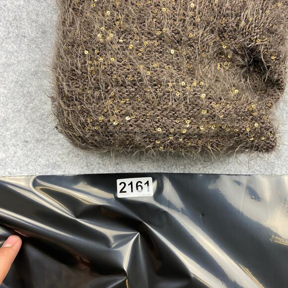 NUAGE sweater womens L fuzzy lace Christmas statement sparkle anne fontaine bold - Picture 10 of 10